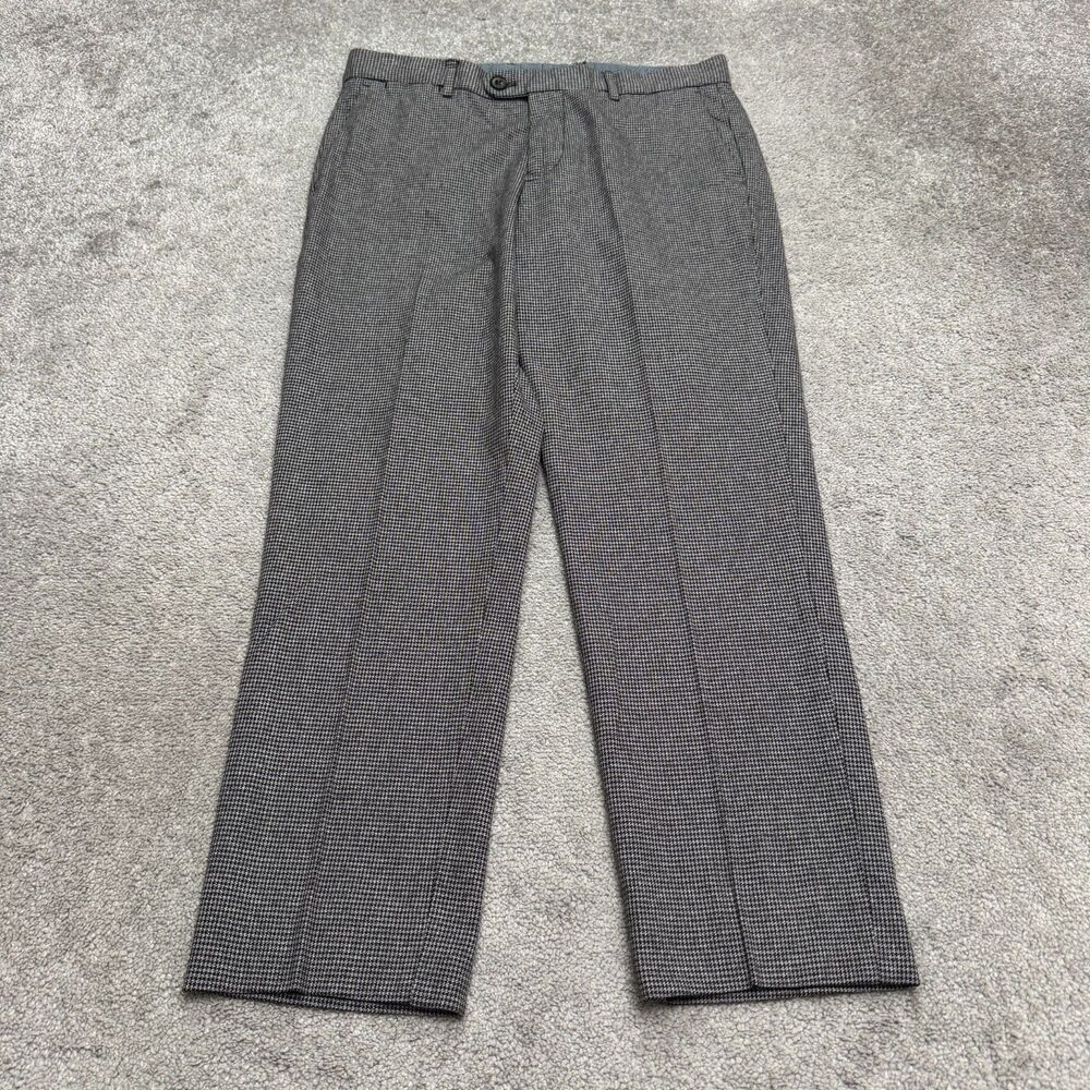 Bonobos Weekday Warrior Houndstooth Slim Fit Dress Pants Mens 32x30 Brown Work